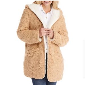 Me Jane Cosy Open Front Teddy Jacket / Coat